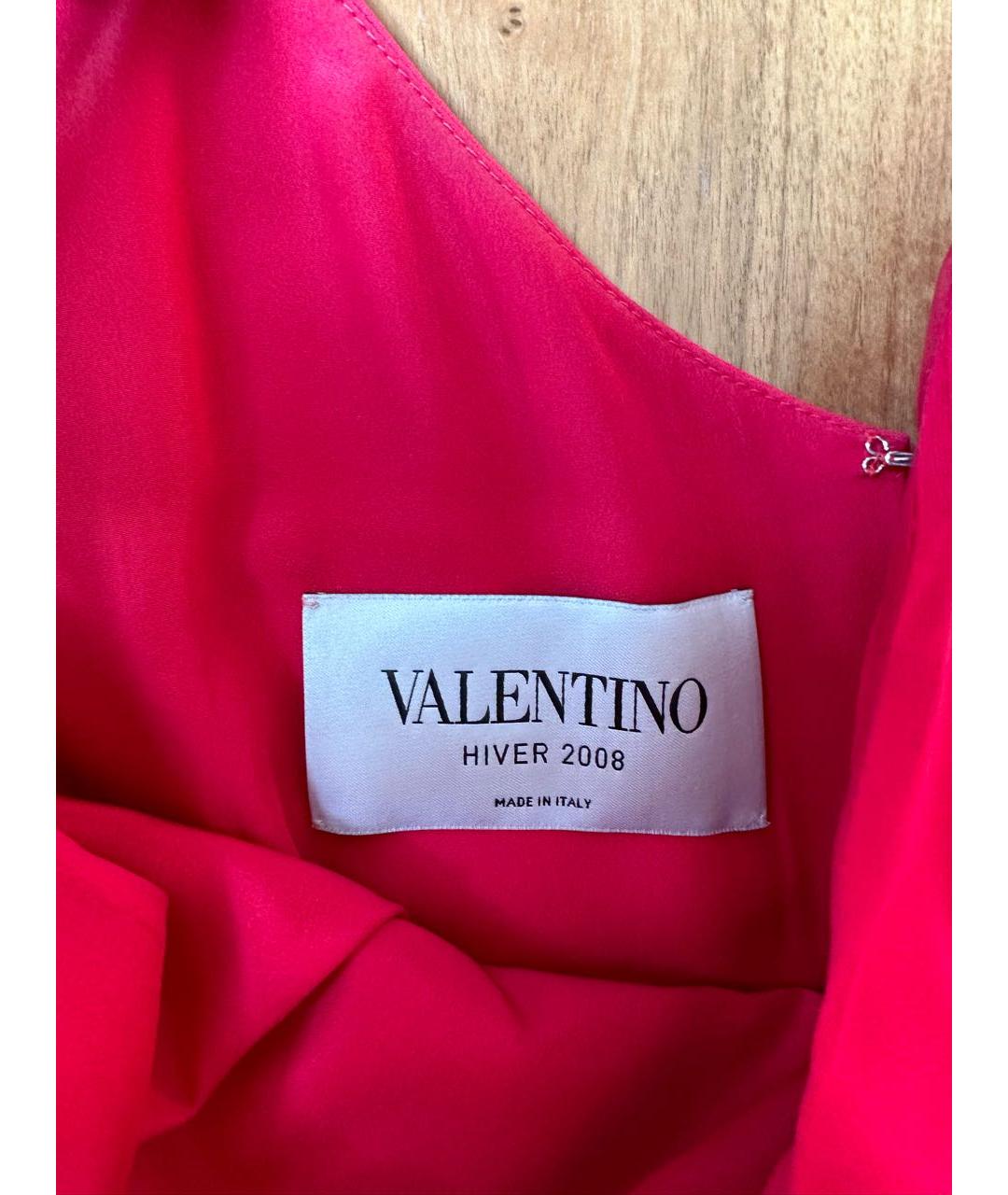 VALENTINO Красное шелковое вечернее платье, фото 4