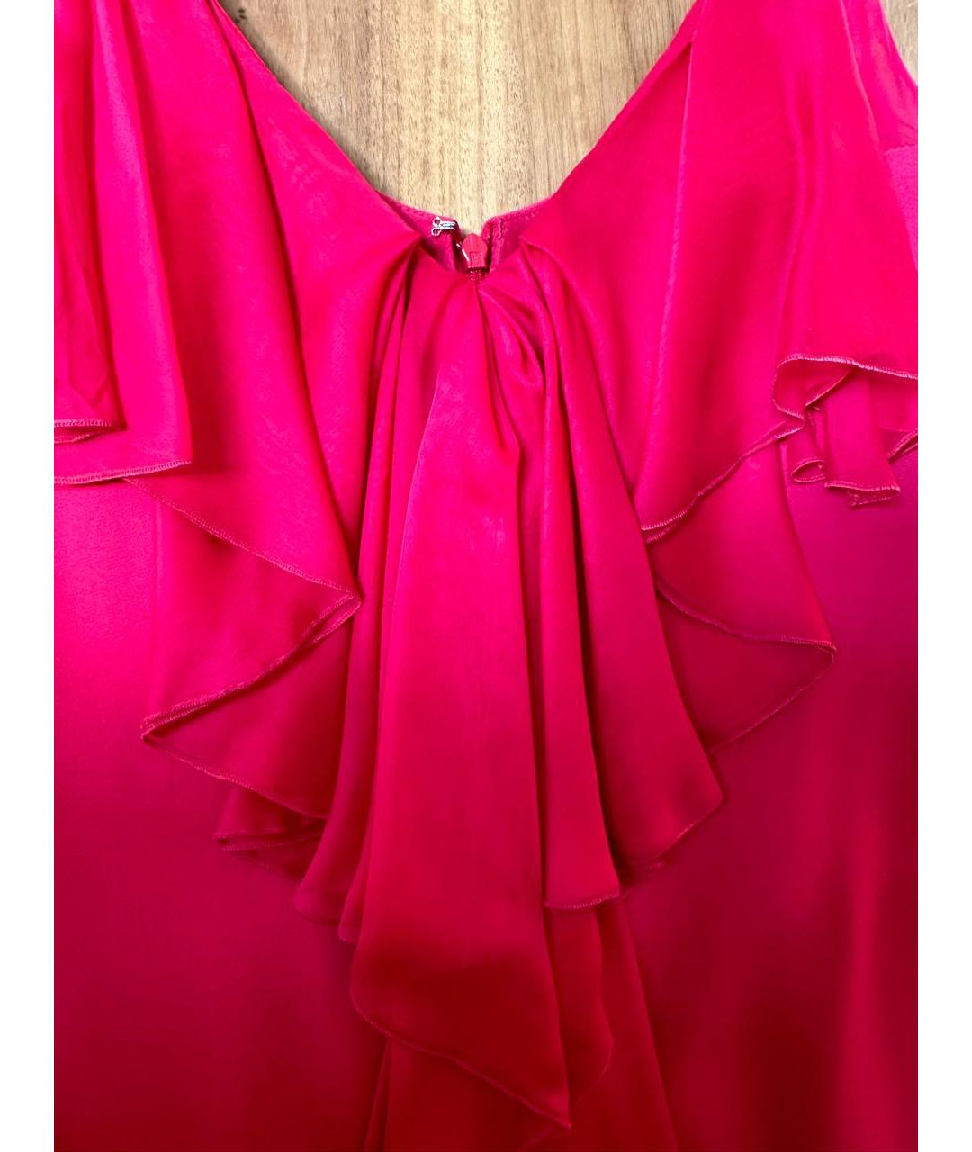VALENTINO Красное шелковое вечернее платье, фото 3