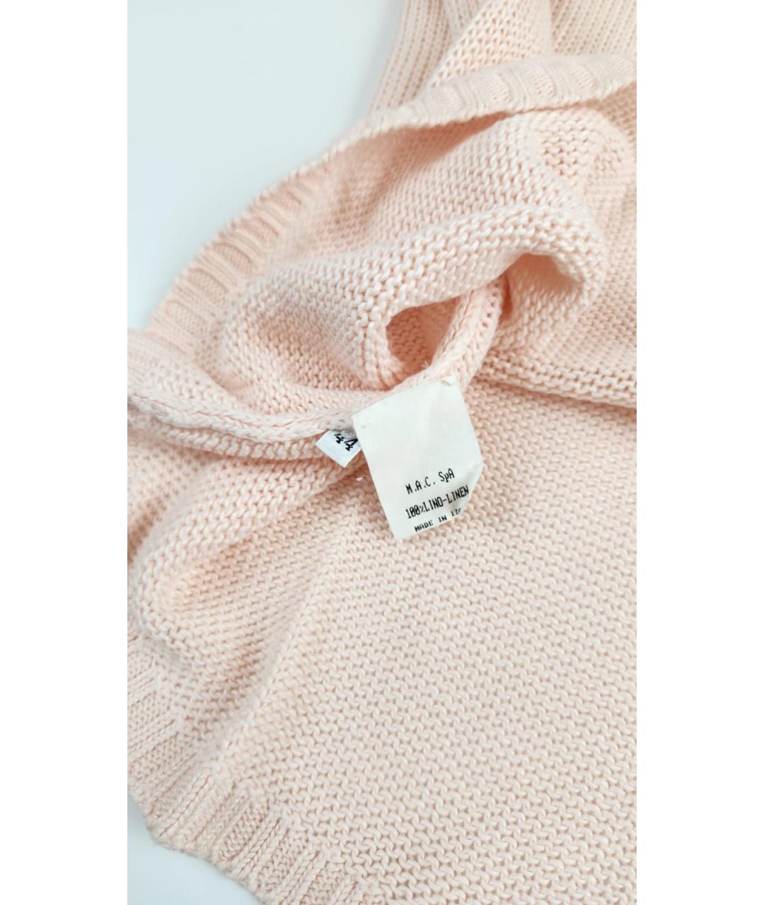 GENTRY PORTOFINO Розовый льняной джемпер / свитер, фото 3