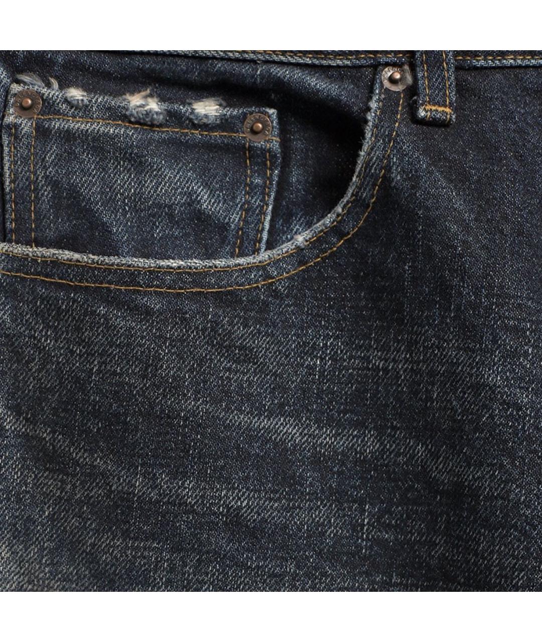 BALENCIAGA Синие хлопковые прямые джинсы, фото 4