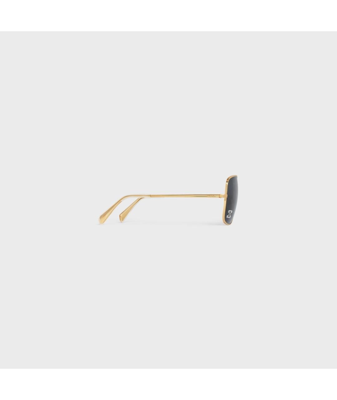 CELINE Золотые металлические солнцезащитные очки, фото 4