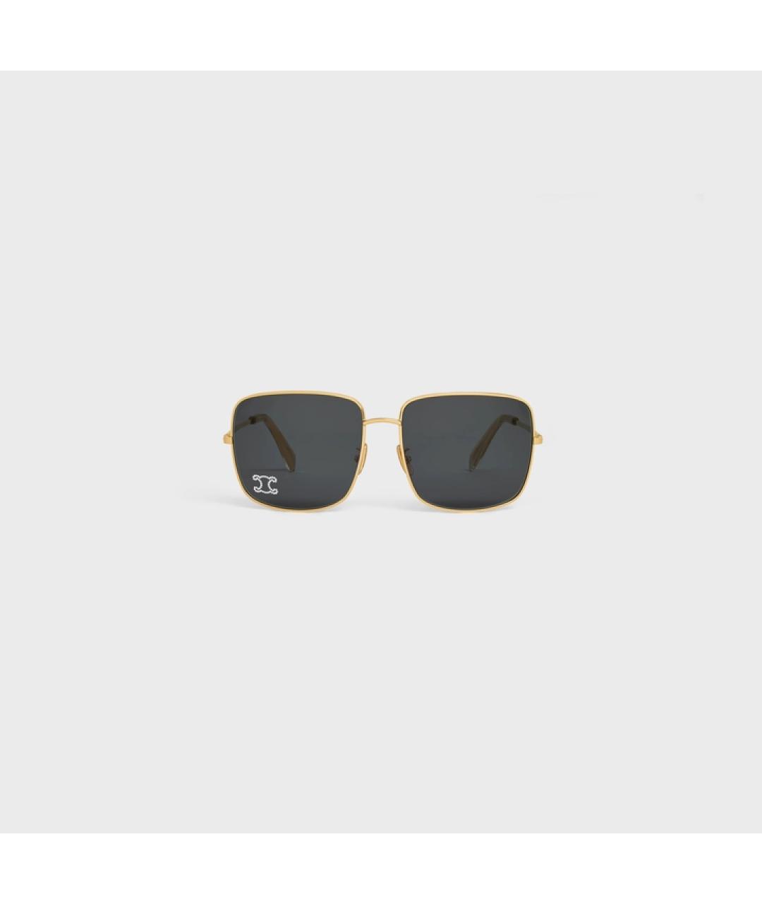 CELINE PRE-OWNED Золотые металлические солнцезащитные очки, фото 6