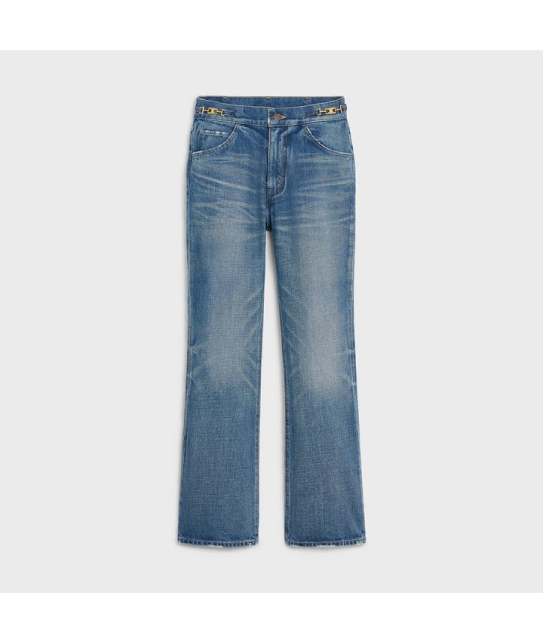 CELINE PRE-OWNED Синие хлопковые прямые джинсы, фото 6