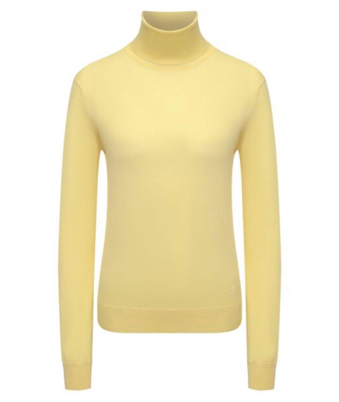JIL SANDER Желтый шерстяной джемпер / свитер, фото 1