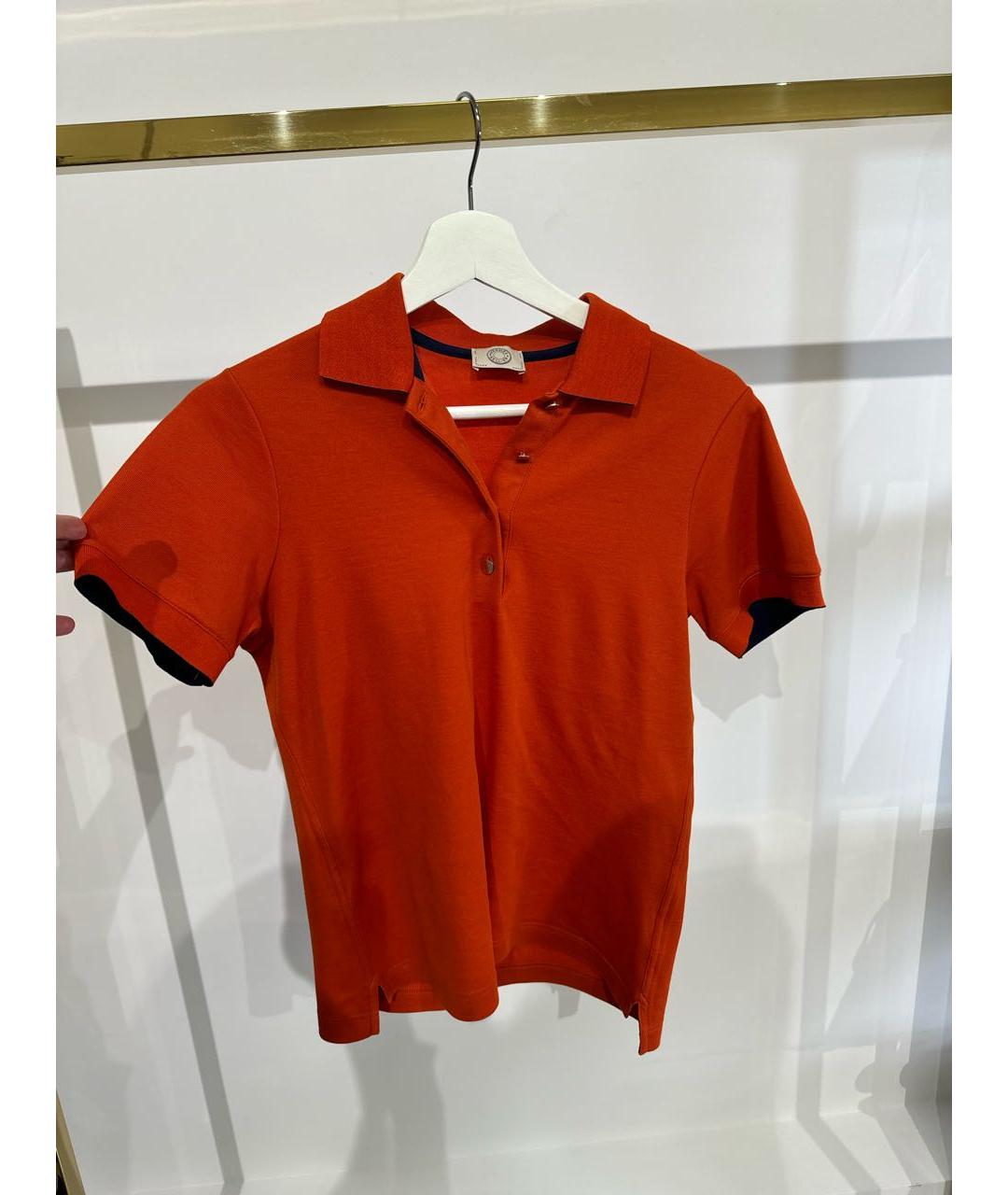 HERMES PRE-OWNED Оранжевая футболка, фото 4