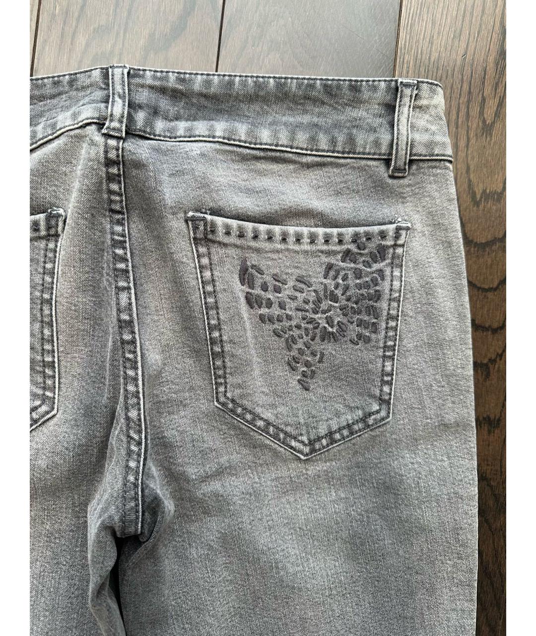 STELLA MCCARTNEY Серые хлопко-эластановые прямые джинсы, фото 4