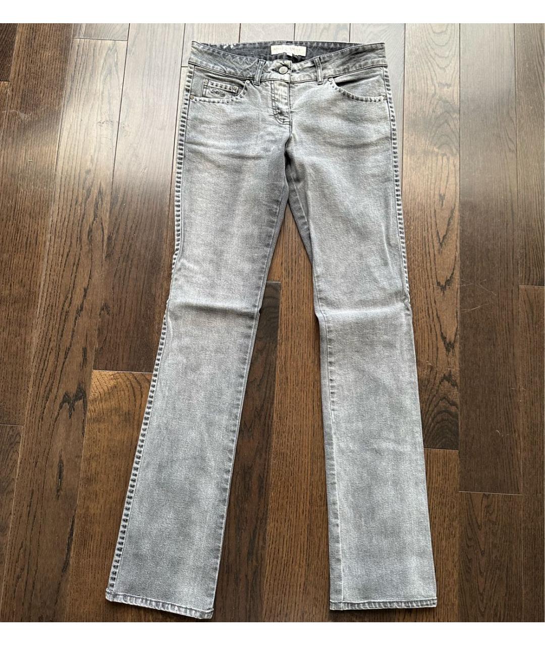 STELLA MCCARTNEY Серые хлопко-эластановые прямые джинсы, фото 8