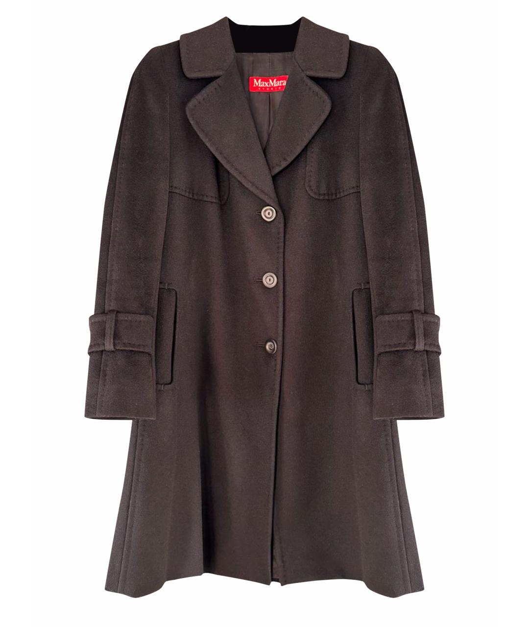 'S MAX MARA Черное кашемировое пальто, фото 1