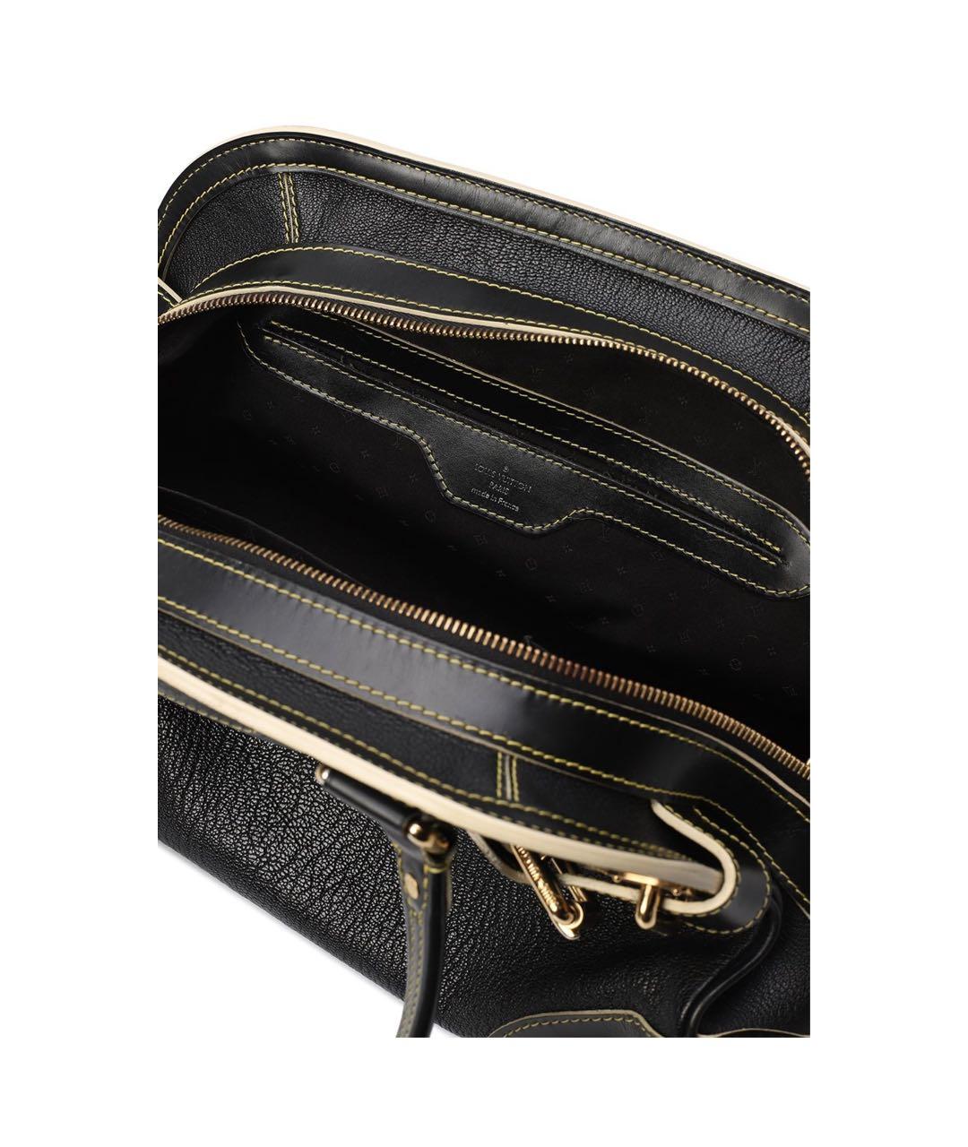 LOUIS VUITTON Черная кожаная сумка через плечо, фото 4
