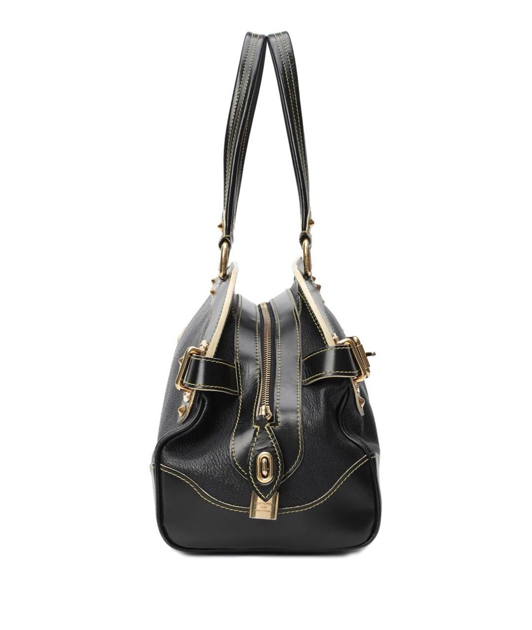 LOUIS VUITTON Черная кожаная сумка через плечо, фото 8