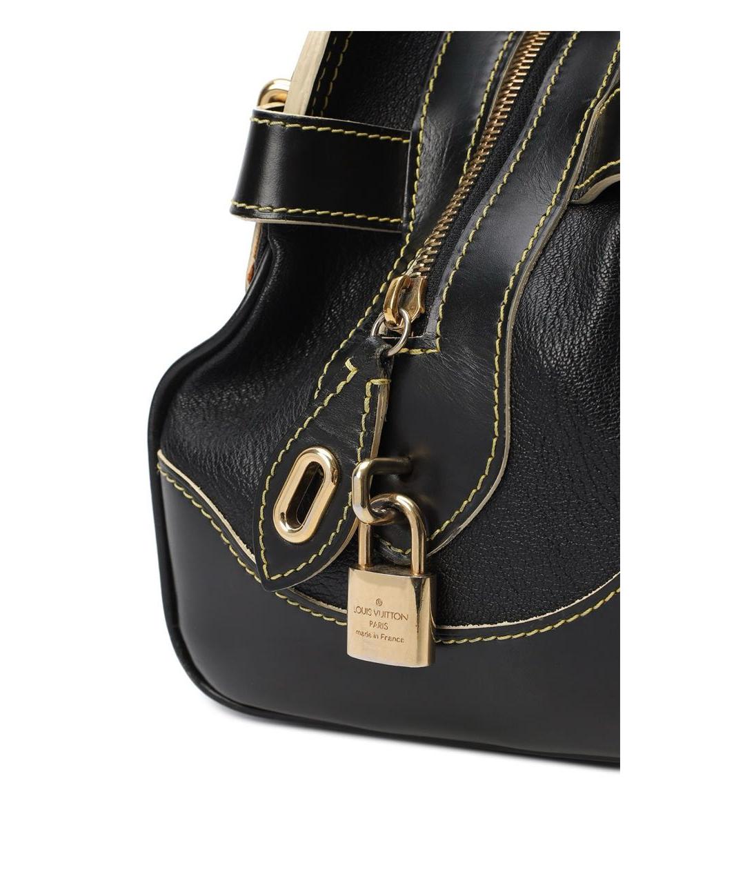 LOUIS VUITTON Черная кожаная сумка через плечо, фото 2
