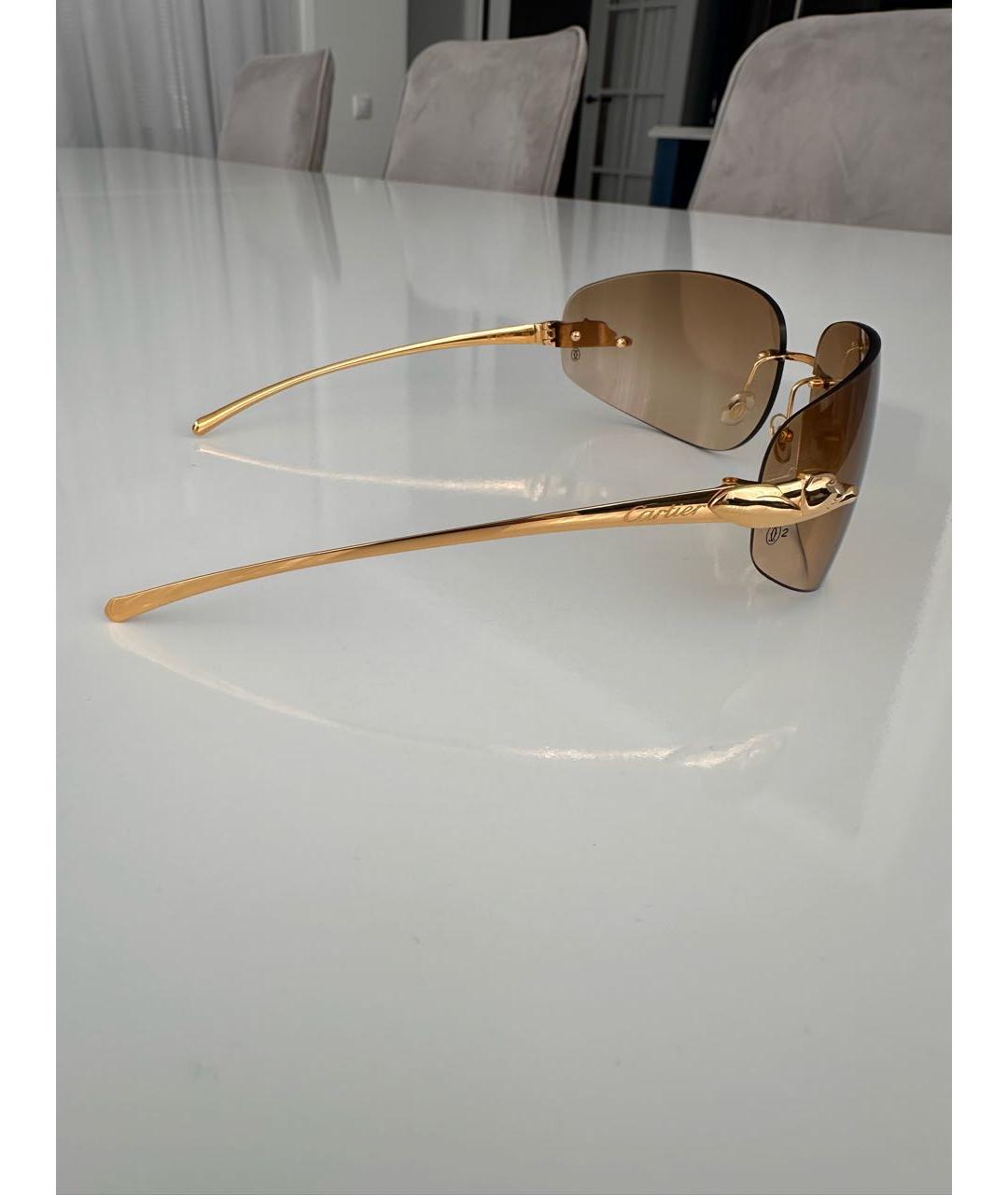 CARTIER Коричневые солнцезащитные очки, фото 3