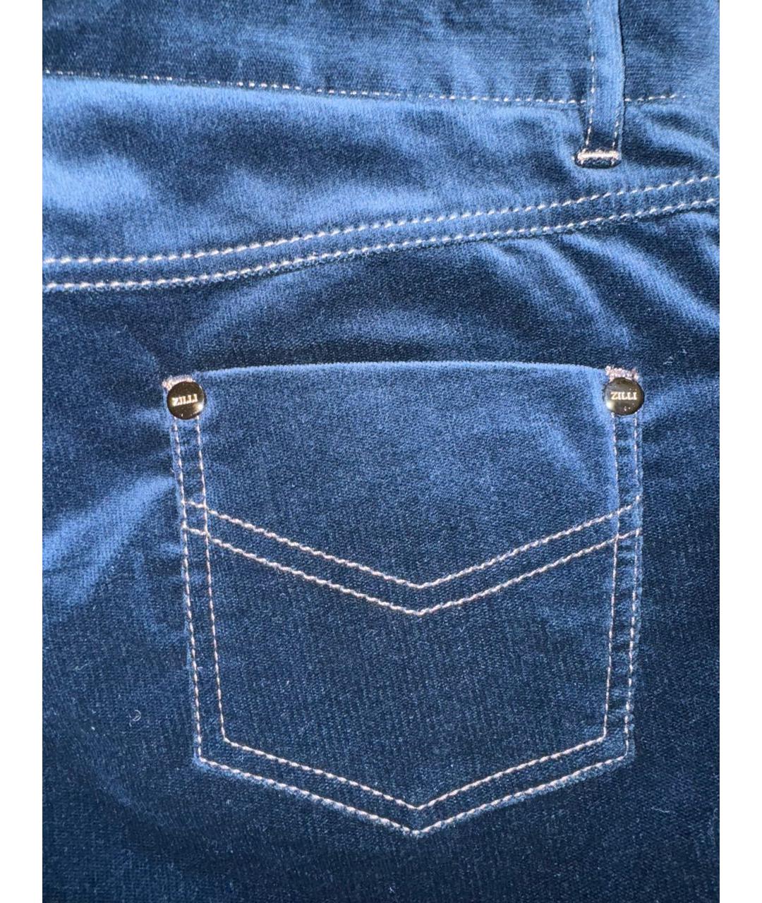 ZILLI Темно-синие прямые джинсы, фото 5