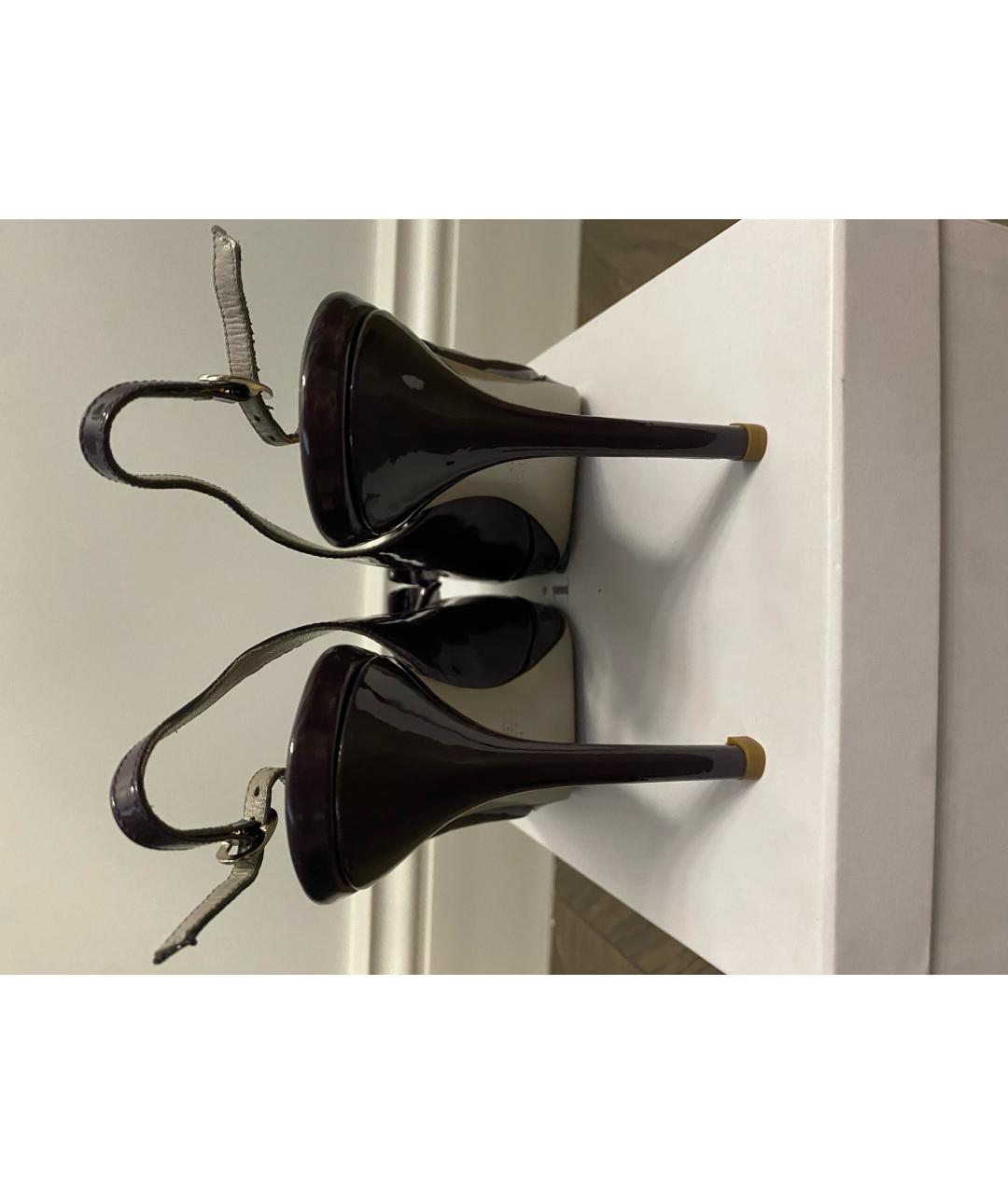 VALENTINO Фиолетовые туфли из лакированной кожи, фото 4