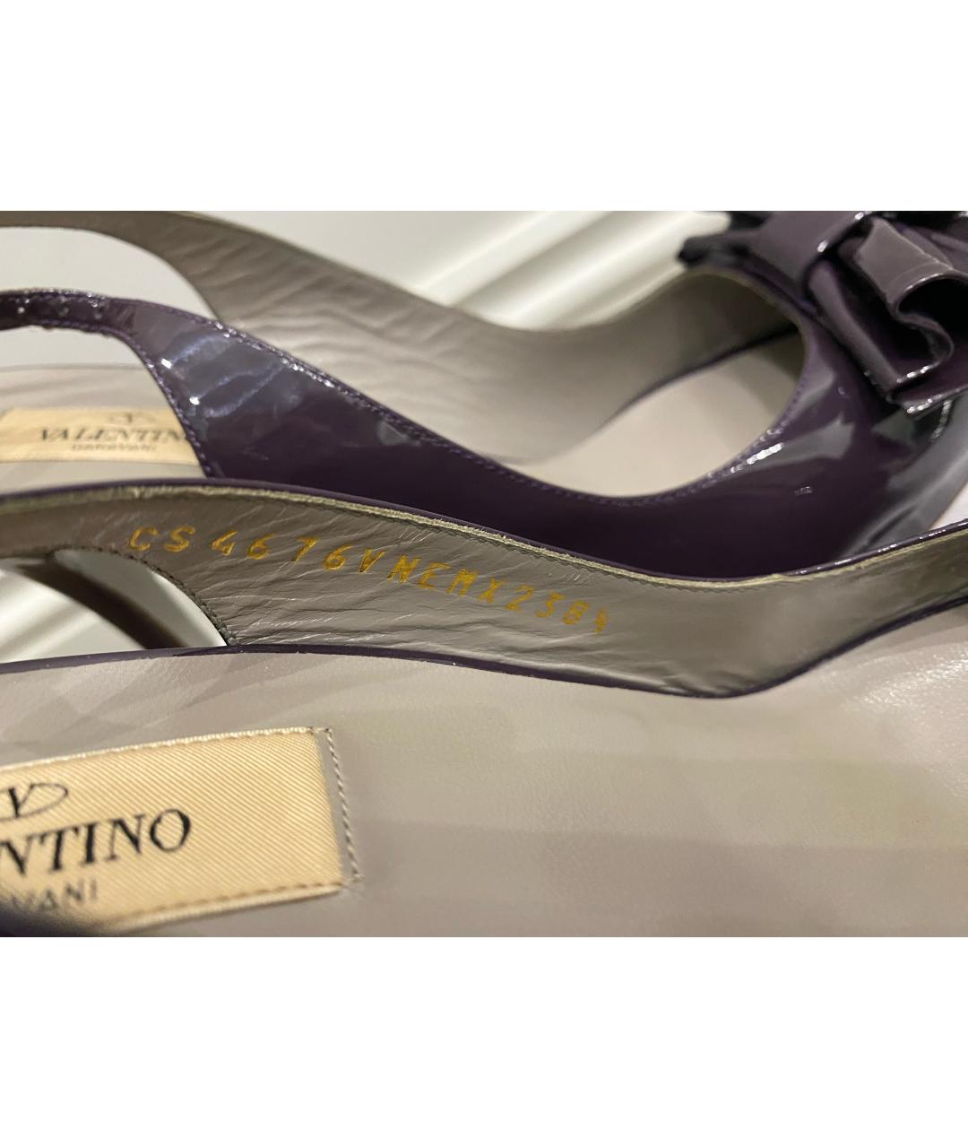 VALENTINO Фиолетовые туфли из лакированной кожи, фото 6