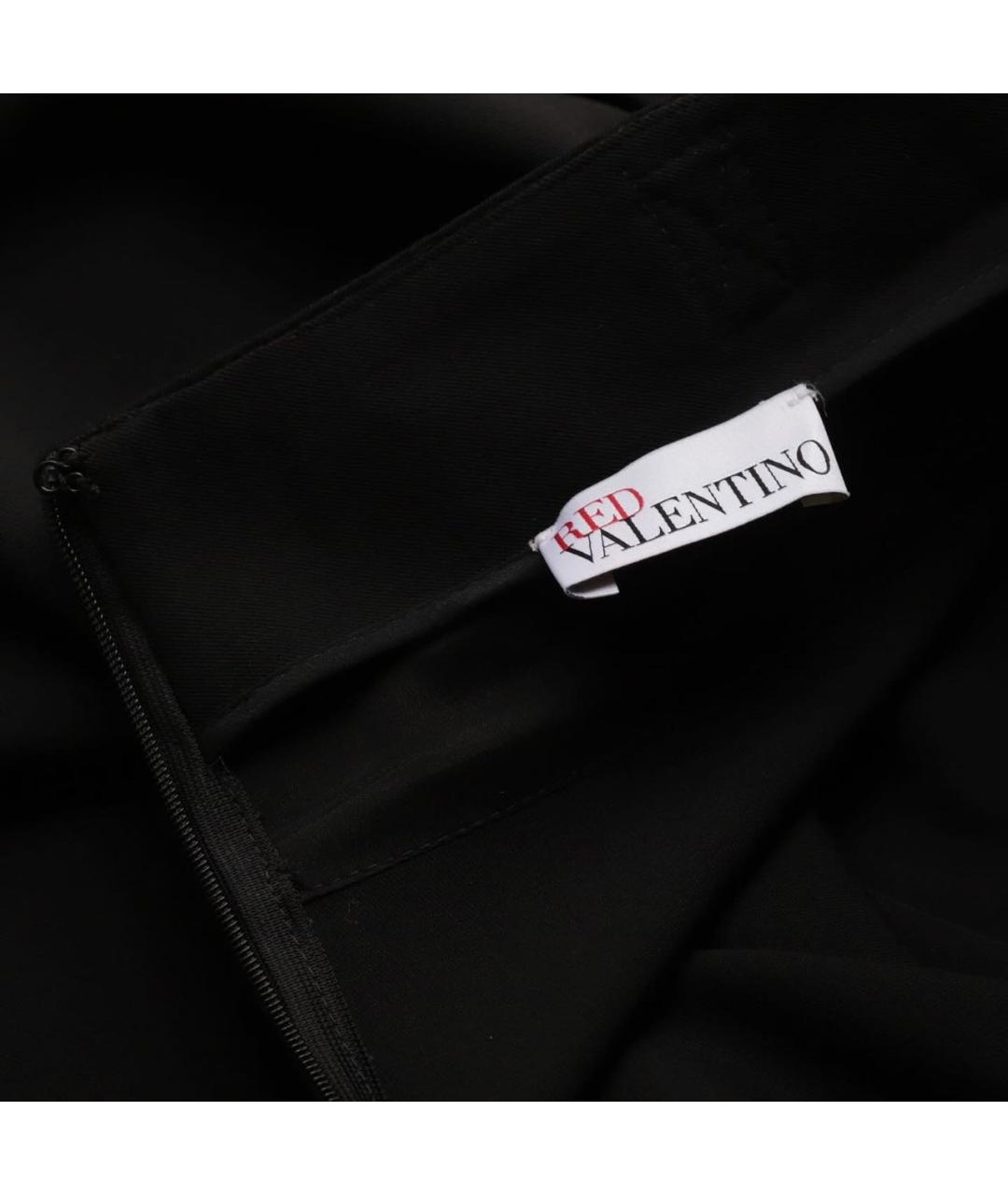 RED VALENTINO Черная вискозная юбка мини, фото 3