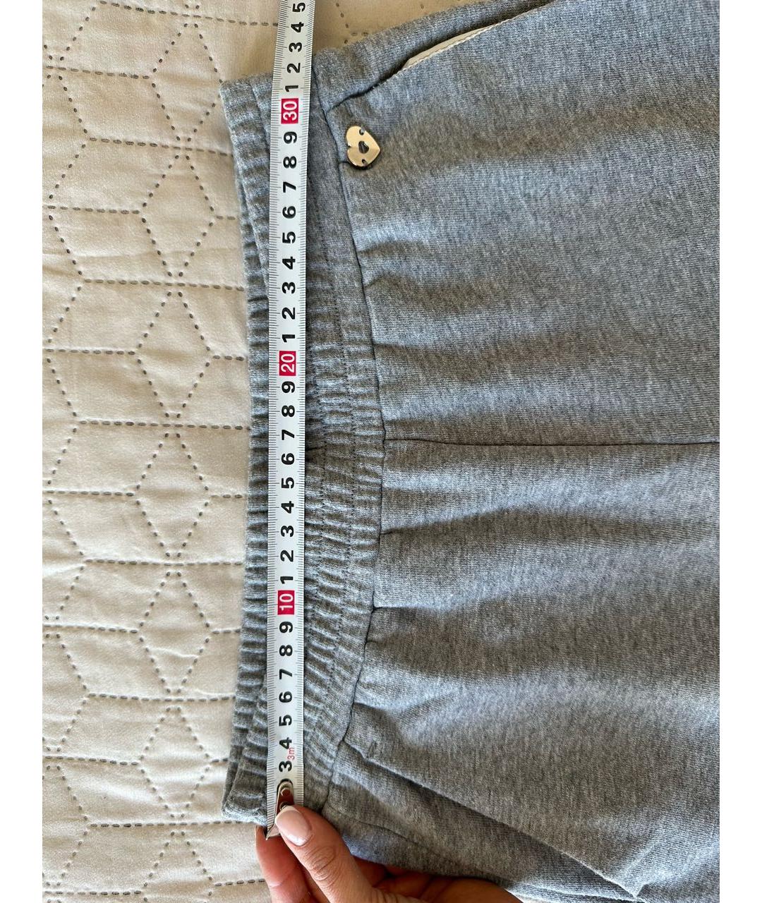 TWIN-SET Серые хлопковые спортивные брюки и шорты, фото 3