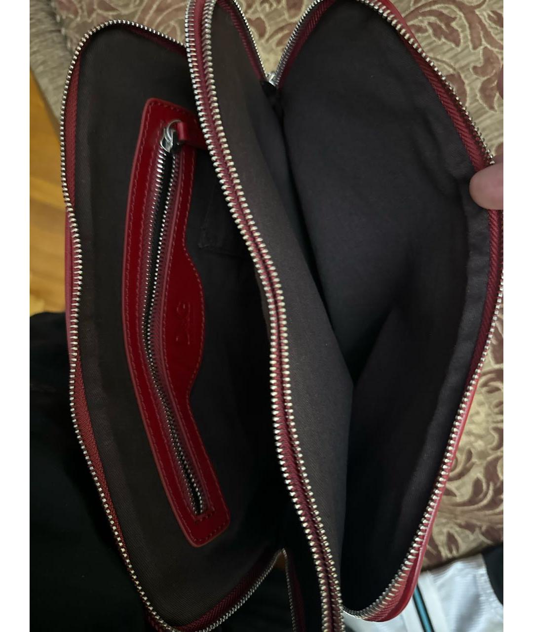 DOLCE&GABBANA Бордовая кожаная сумка на плечо, фото 4
