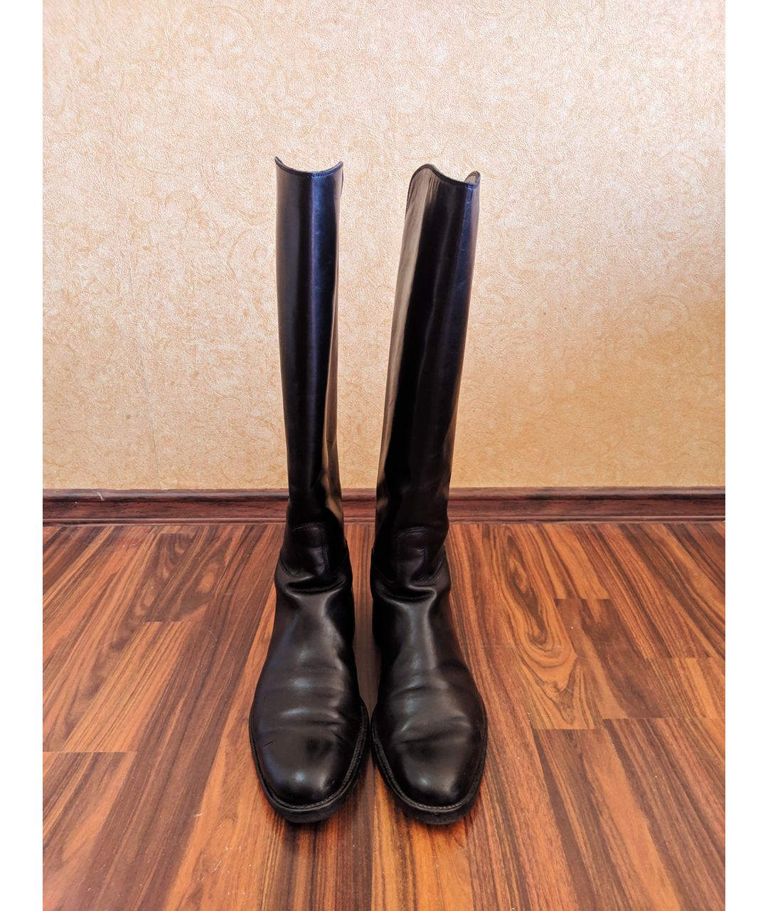 LORO PIANA Черные кожаные сапоги, фото 4