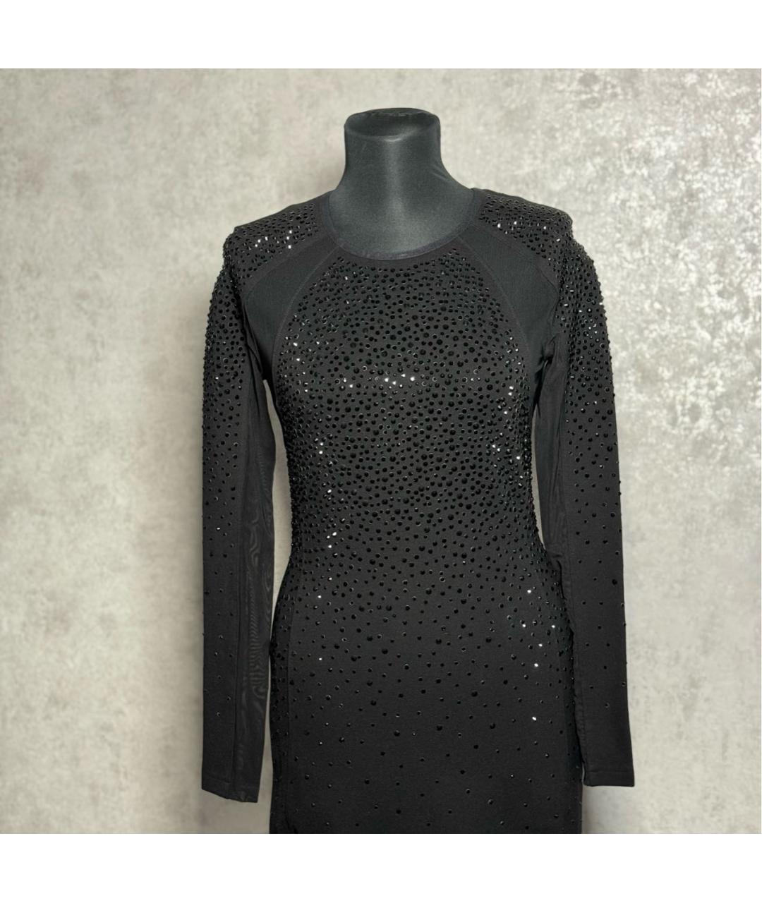 DIESEL Черное полиамидовое коктейльное платье, фото 4