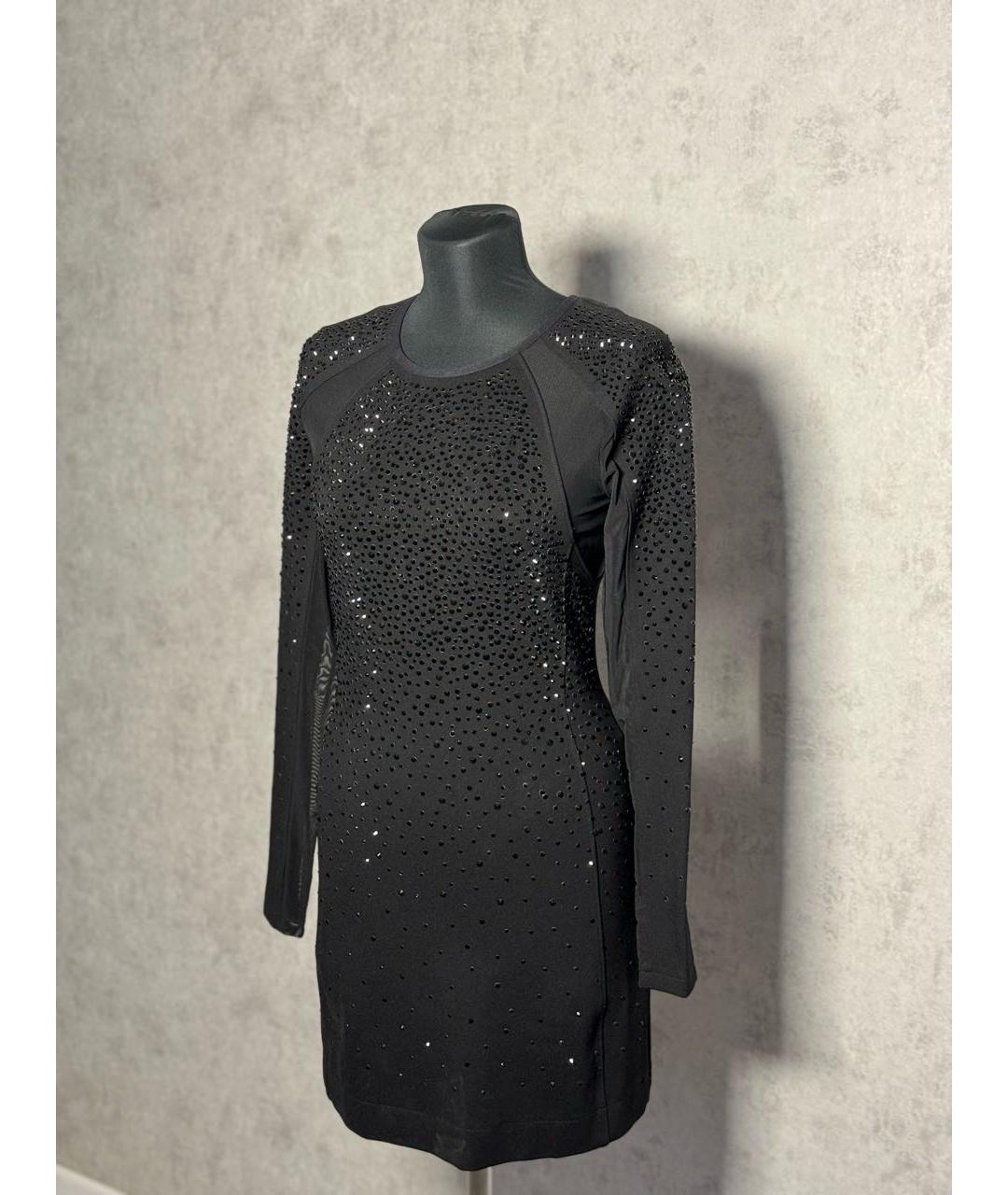 DIESEL Черное полиамидовое коктейльное платье, фото 5