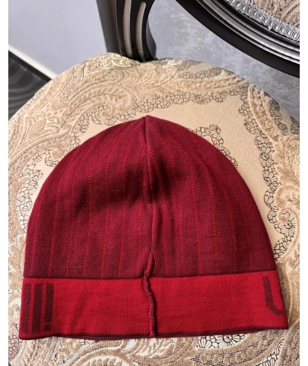ROBERTO CAVALLI Бордовая шапка, фото 2
