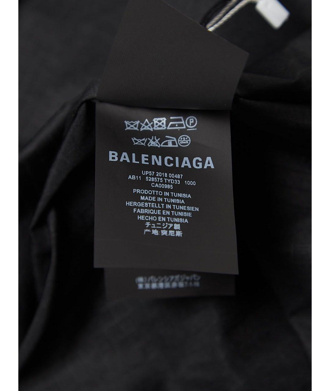 BALENCIAGA Черная полиэстеровая куртка, фото 4