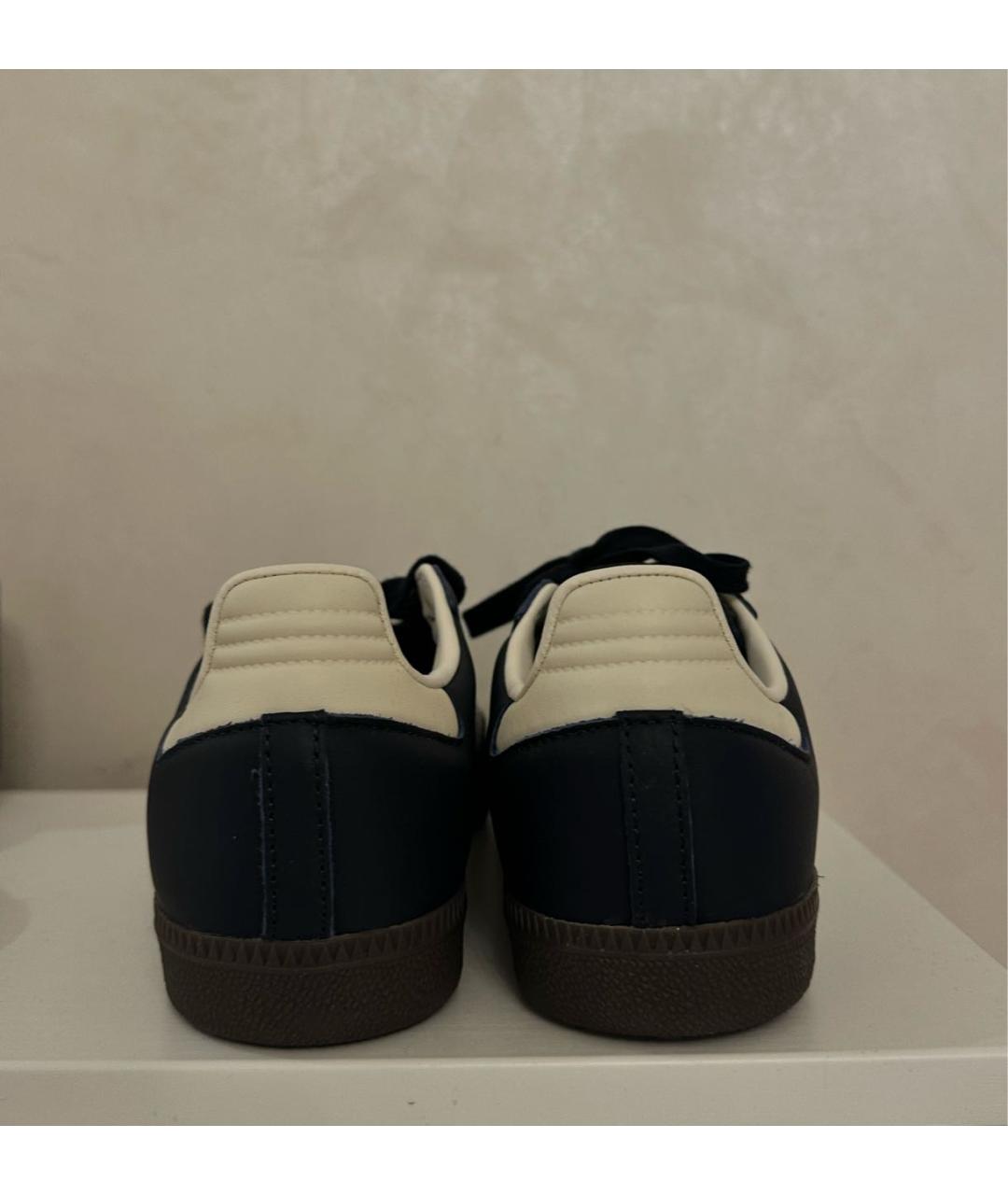 ADIDAS Темно-синие замшевые кроссовки, фото 4