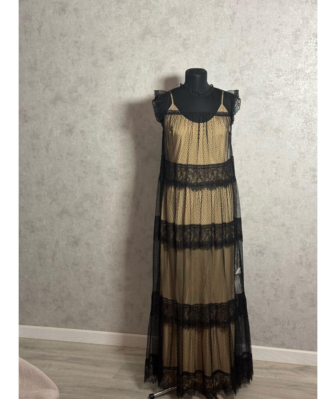 TWIN-SET Черное полиамидовое вечернее платье, фото 5