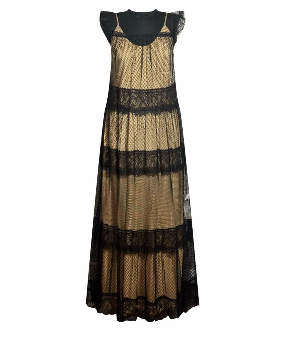 TWIN-SET Черное полиамидовое вечернее платье, фото 1