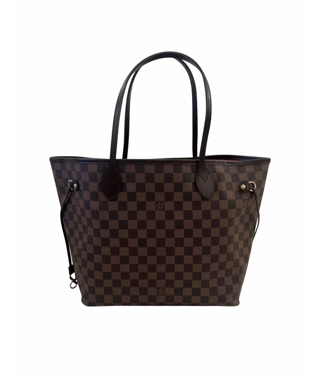 LOUIS VUITTON PRE-OWNED Коричневая кожаная сумка с короткими ручками, фото 1