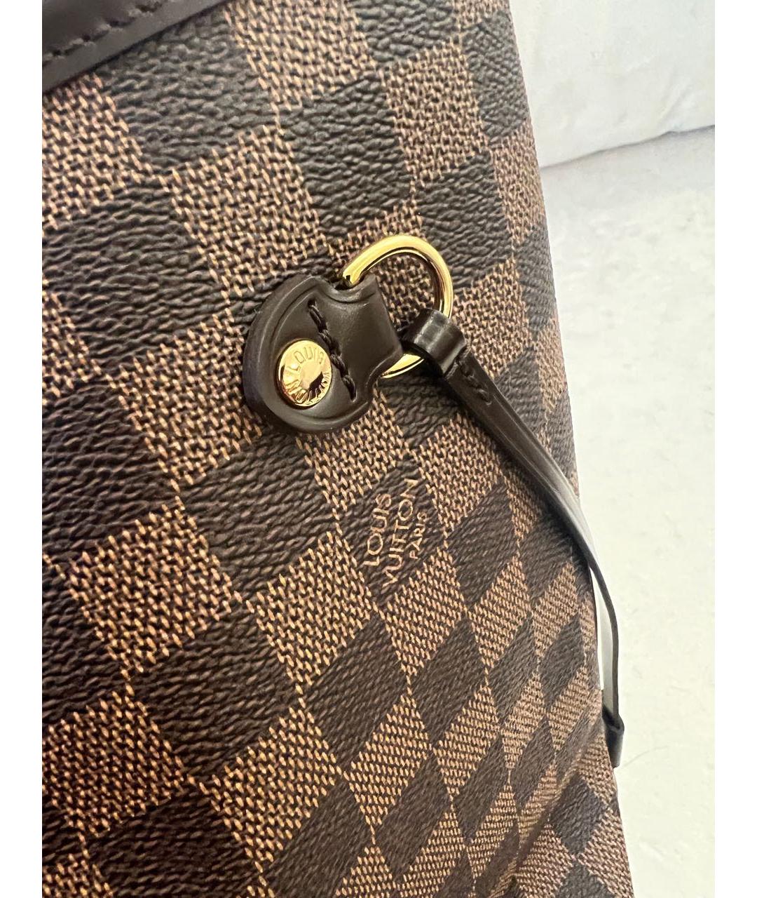 LOUIS VUITTON PRE-OWNED Коричневая кожаная сумка с короткими ручками, фото 7