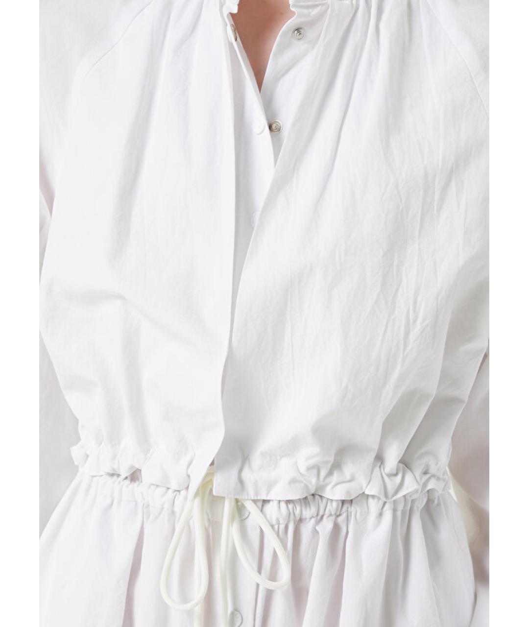 MONCLER Белое хлопковое повседневное платье, фото 2