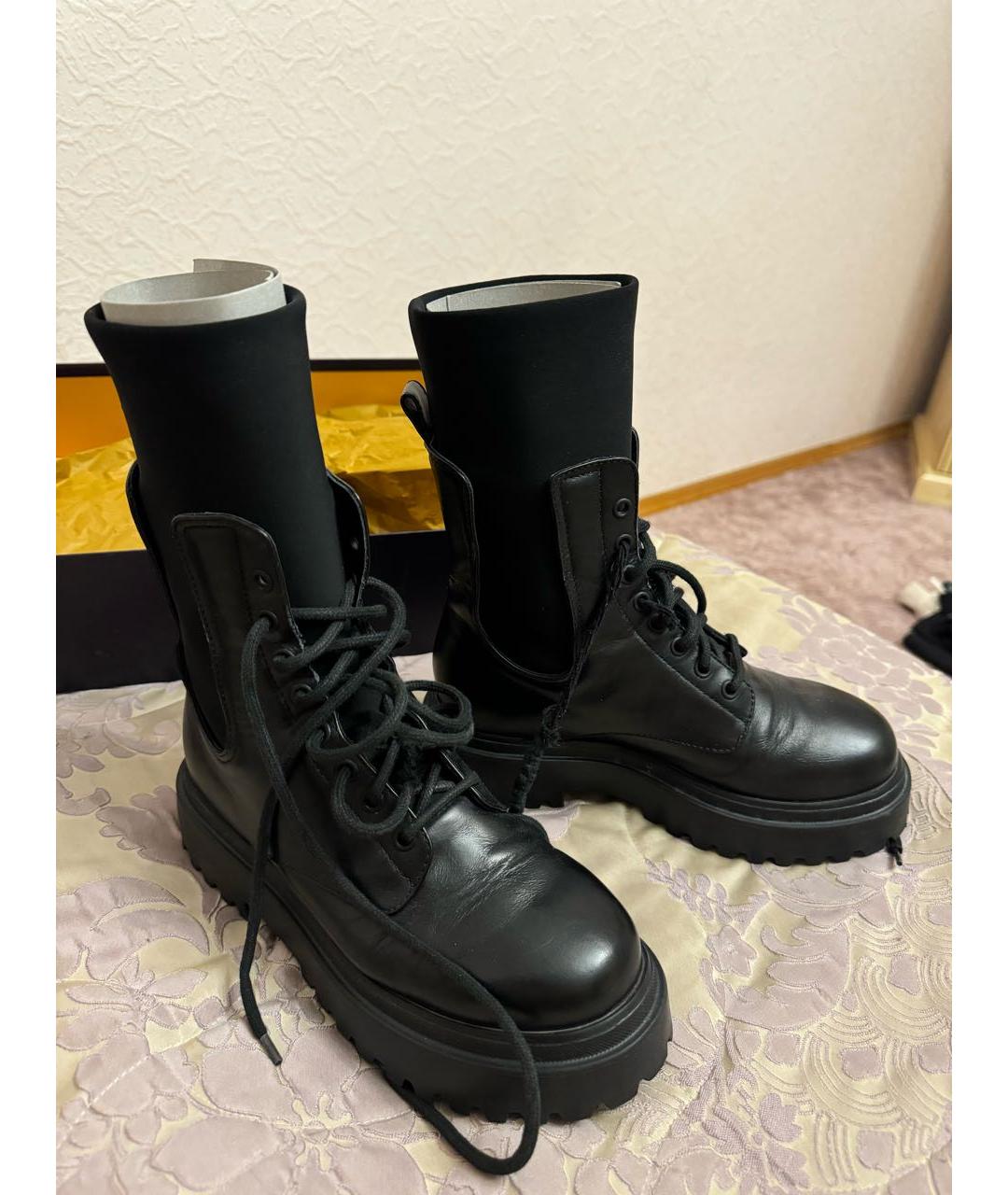 LE SILLA Черные кожаные ботинки, фото 5