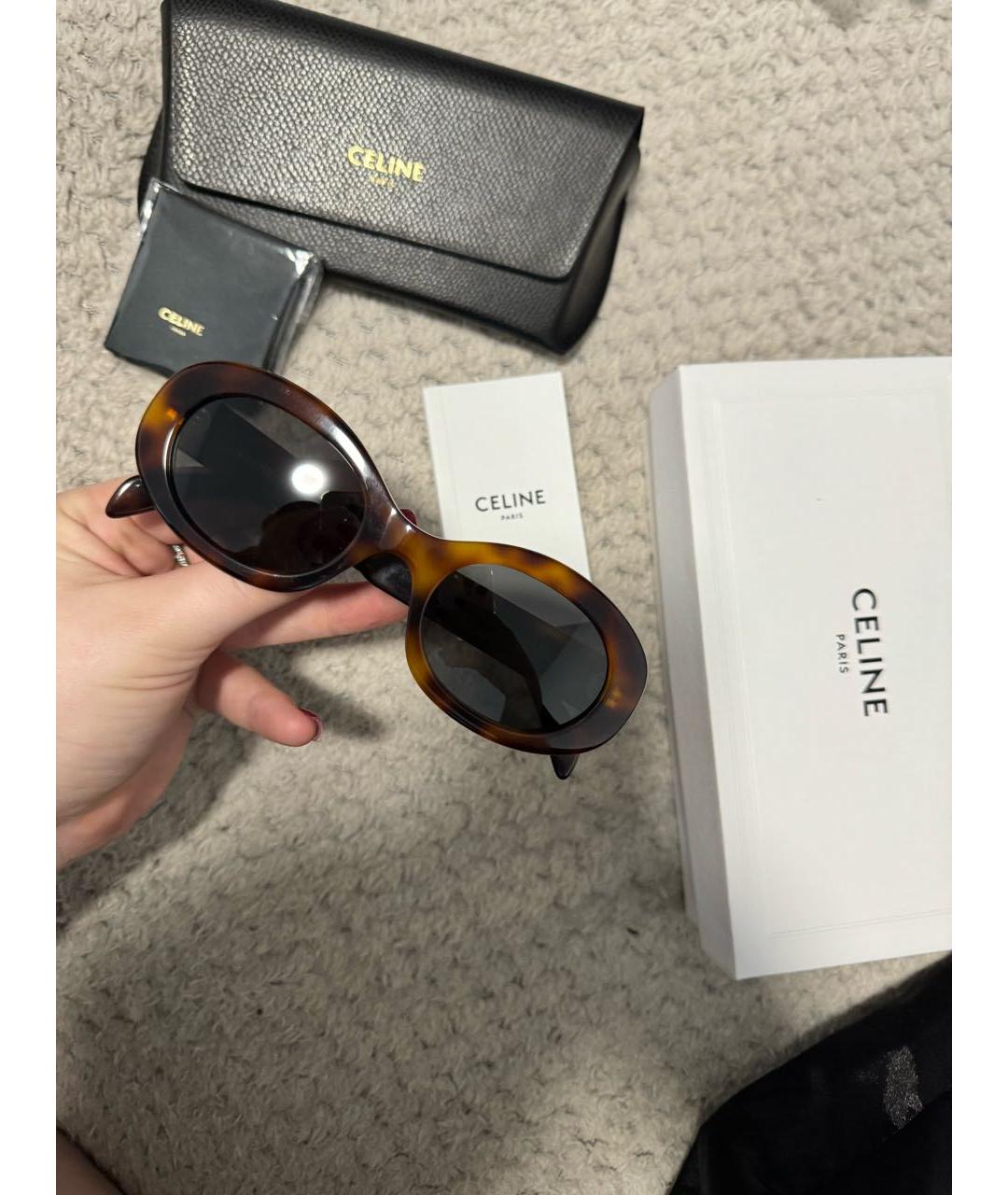 CELINE Коричневые солнцезащитные очки, фото 5