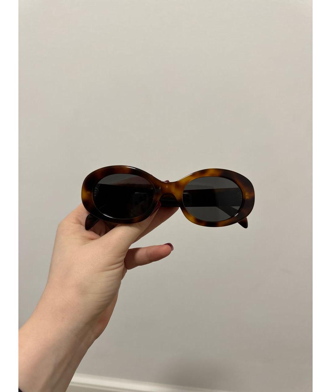 CELINE Коричневые солнцезащитные очки, фото 9