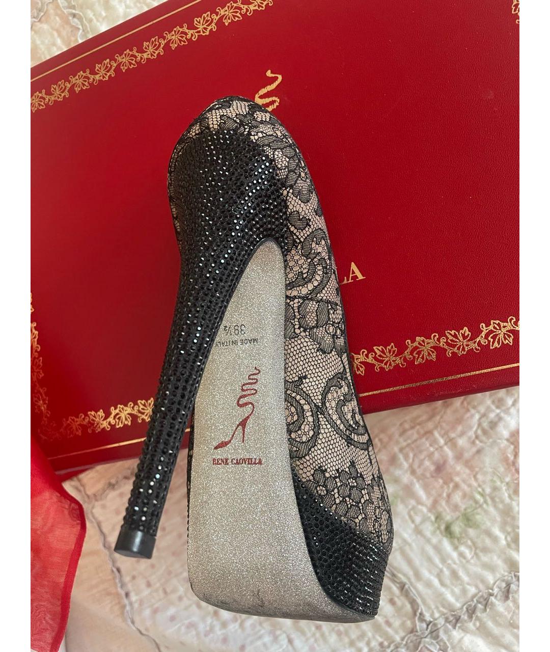 RENE CAOVILLA Бежевые текстильные туфли, фото 3