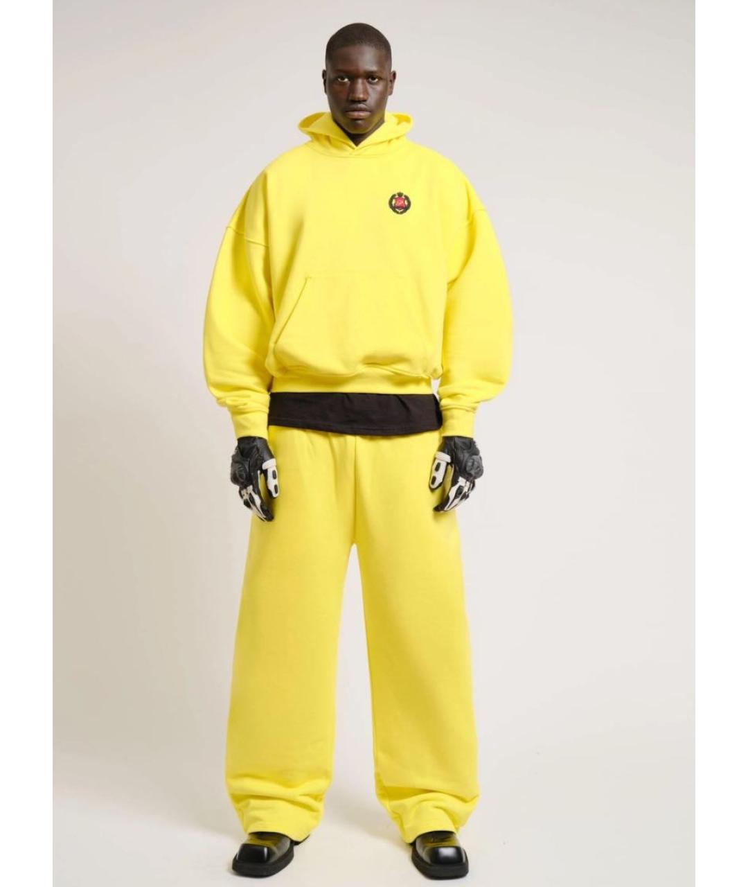 PLANTA ROSA Желтые хлопко-эластановые спортивные брюки и шорты, фото 3