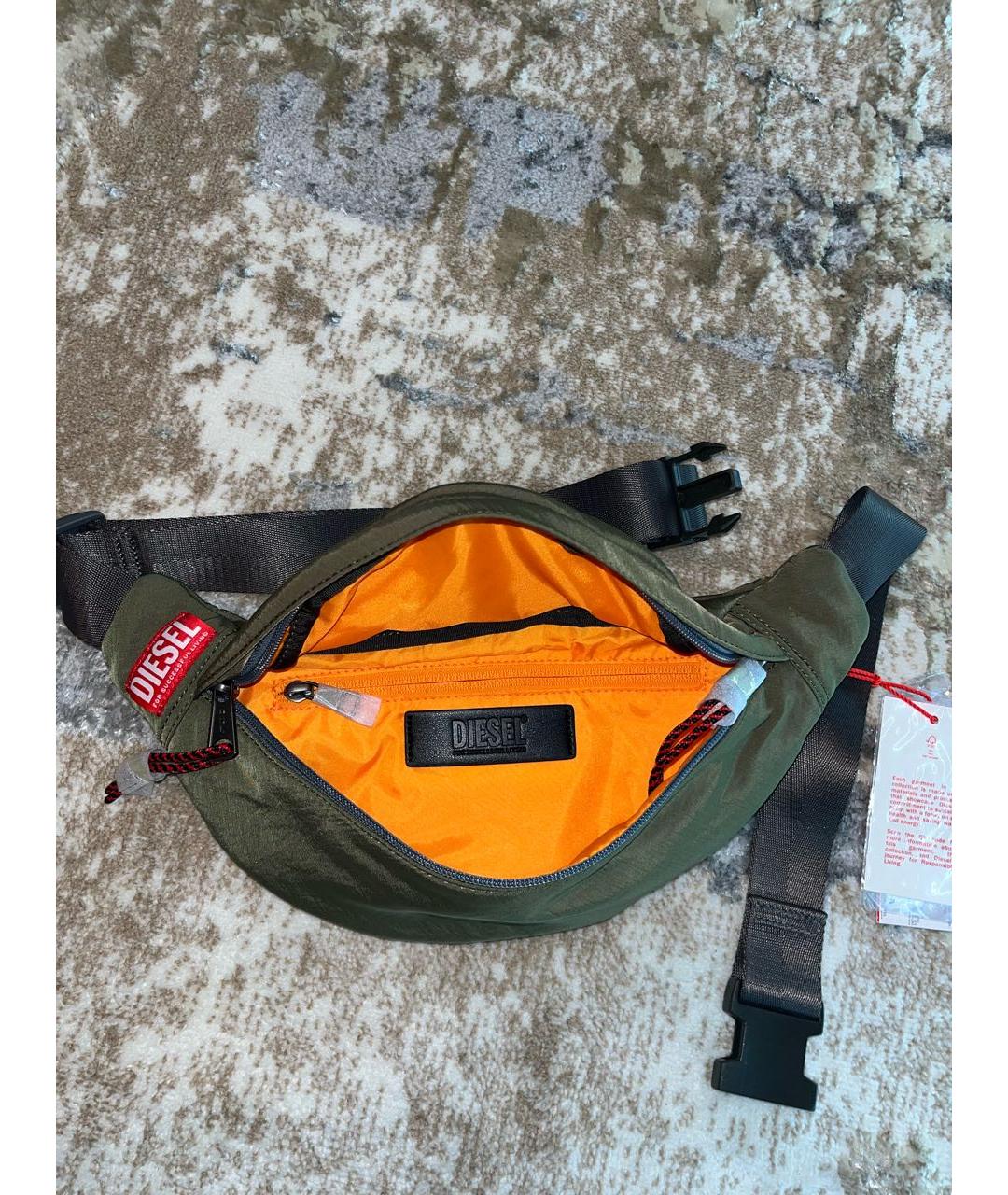 DIESEL Хаки поясная сумка, фото 5