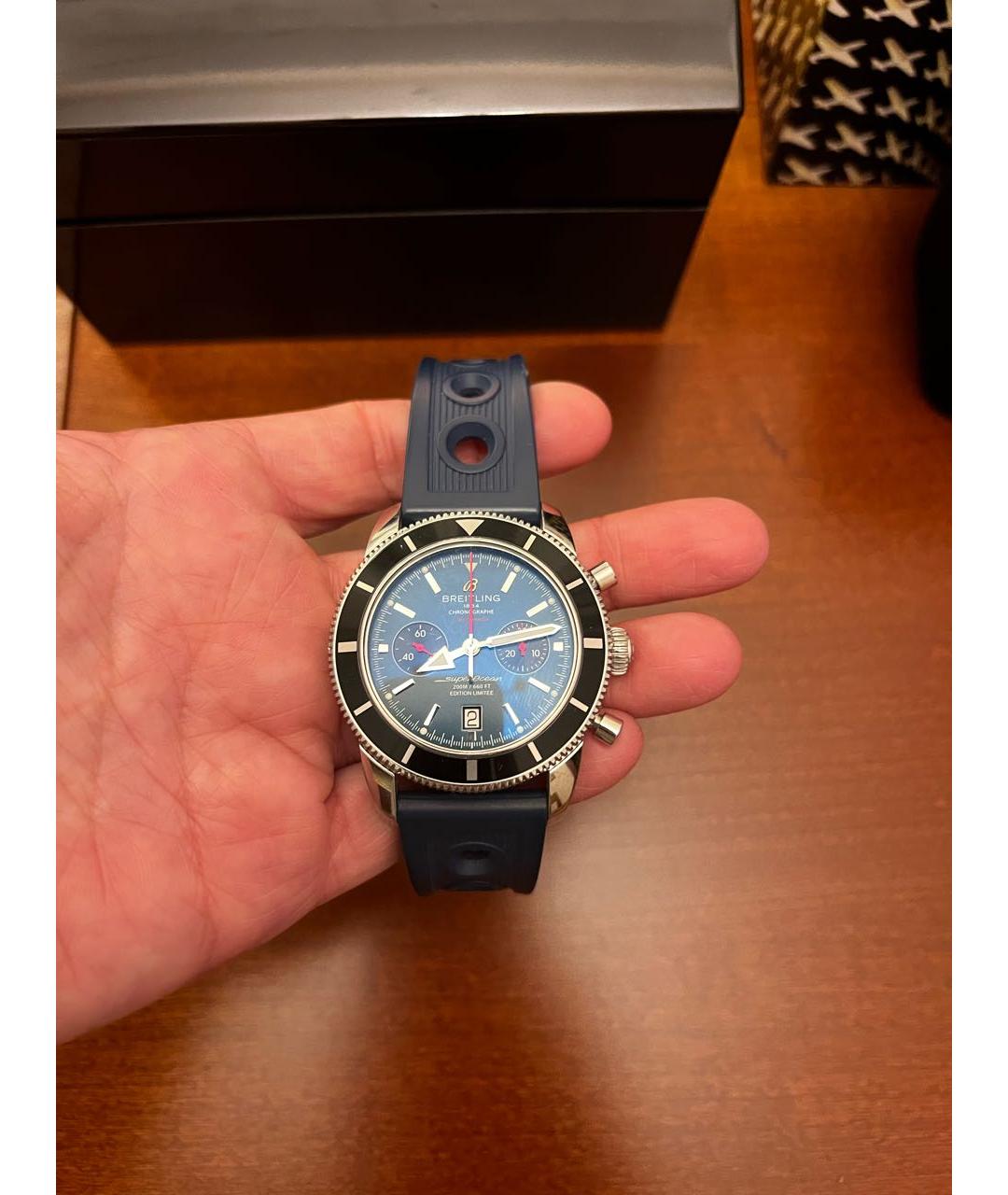 BREITLING Синие стальные часы, фото 9