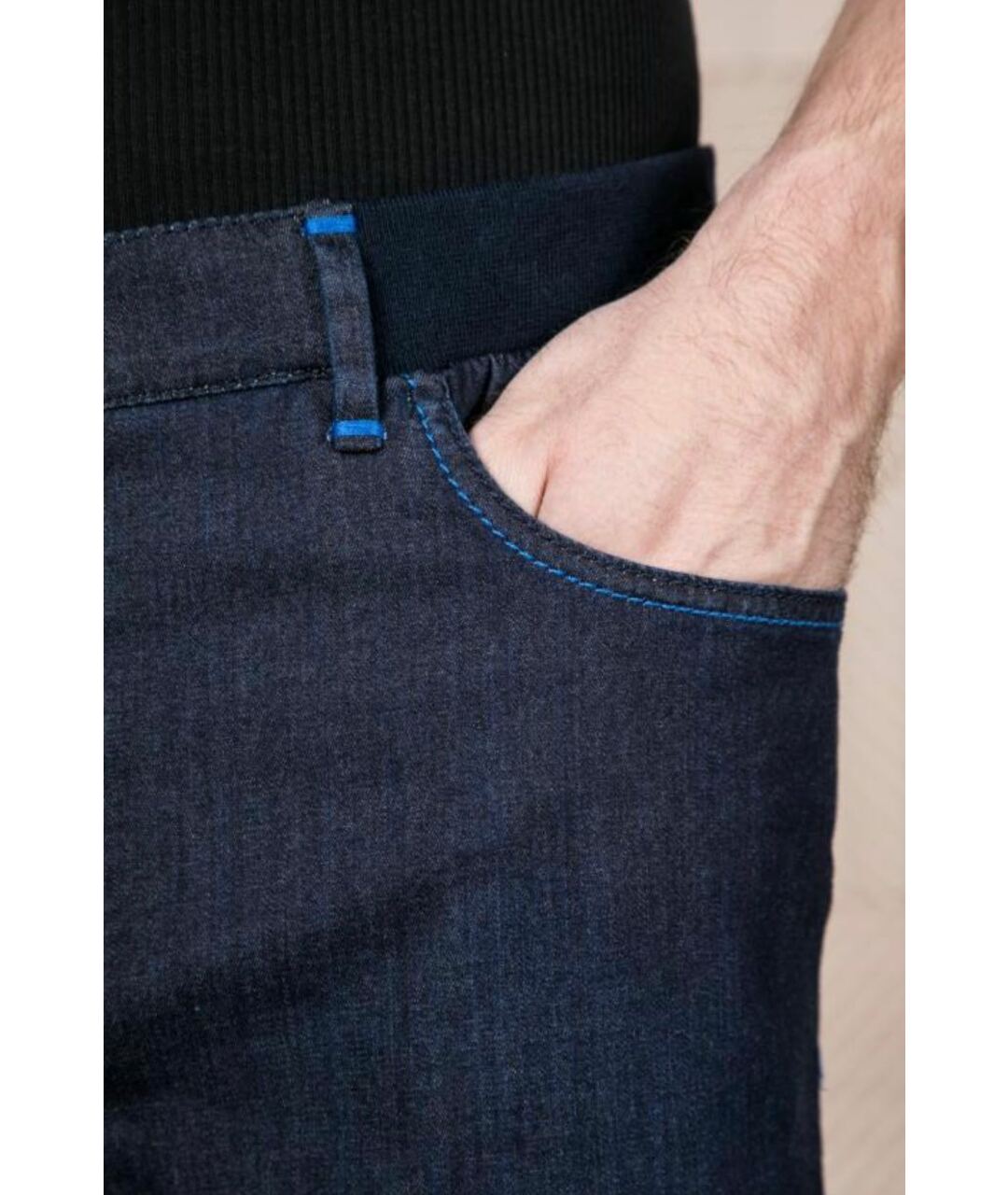 ZILLI Темно-синие хлопко-эластановые шорты, фото 4