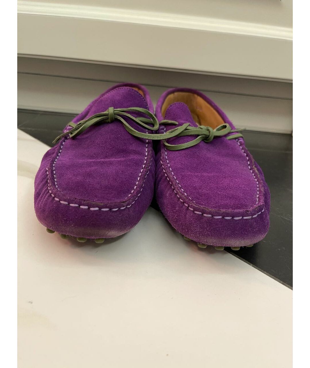 ETRO Фиолетовые замшевые мокасины, фото 2