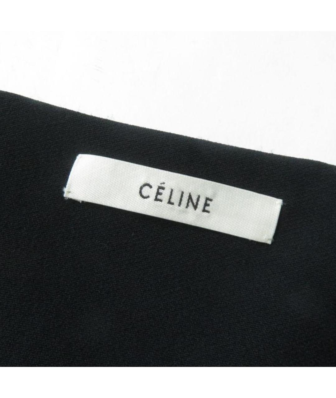 CELINE PRE-OWNED Черное вискозное коктейльное платье, фото 3
