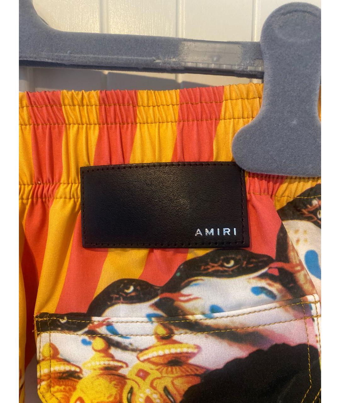 AMIRI Оранжевое полиамидовые шорты, фото 4