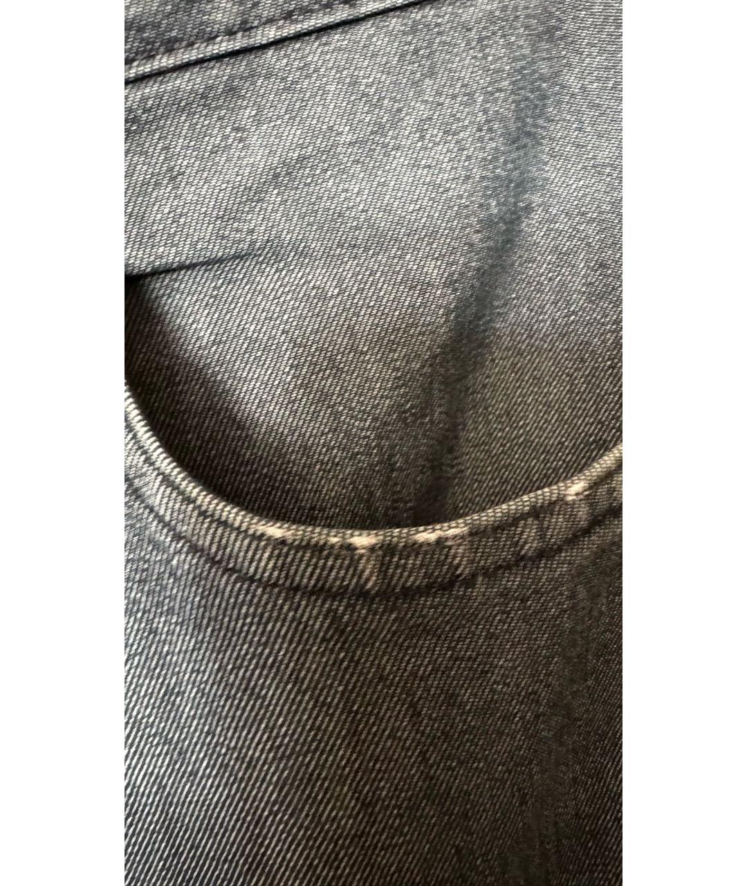 TRUSSARDI JEANS Серые хлопковые прямые джинсы, фото 6