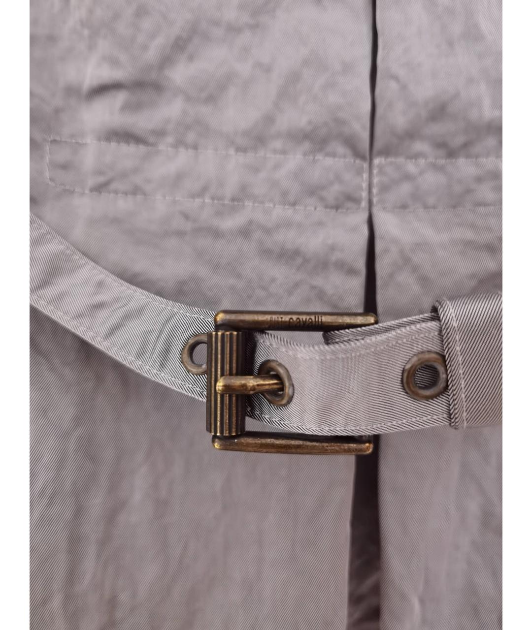JUST CAVALLI Серебряная полиамидовая куртка, фото 9