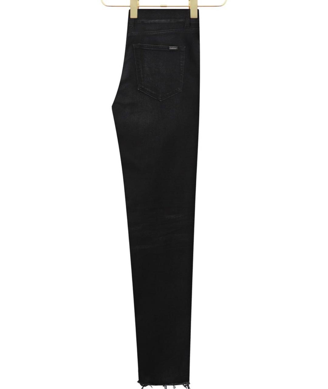 SAINT LAURENT Черные хлопко-эластановые джинсы скинни, фото 3