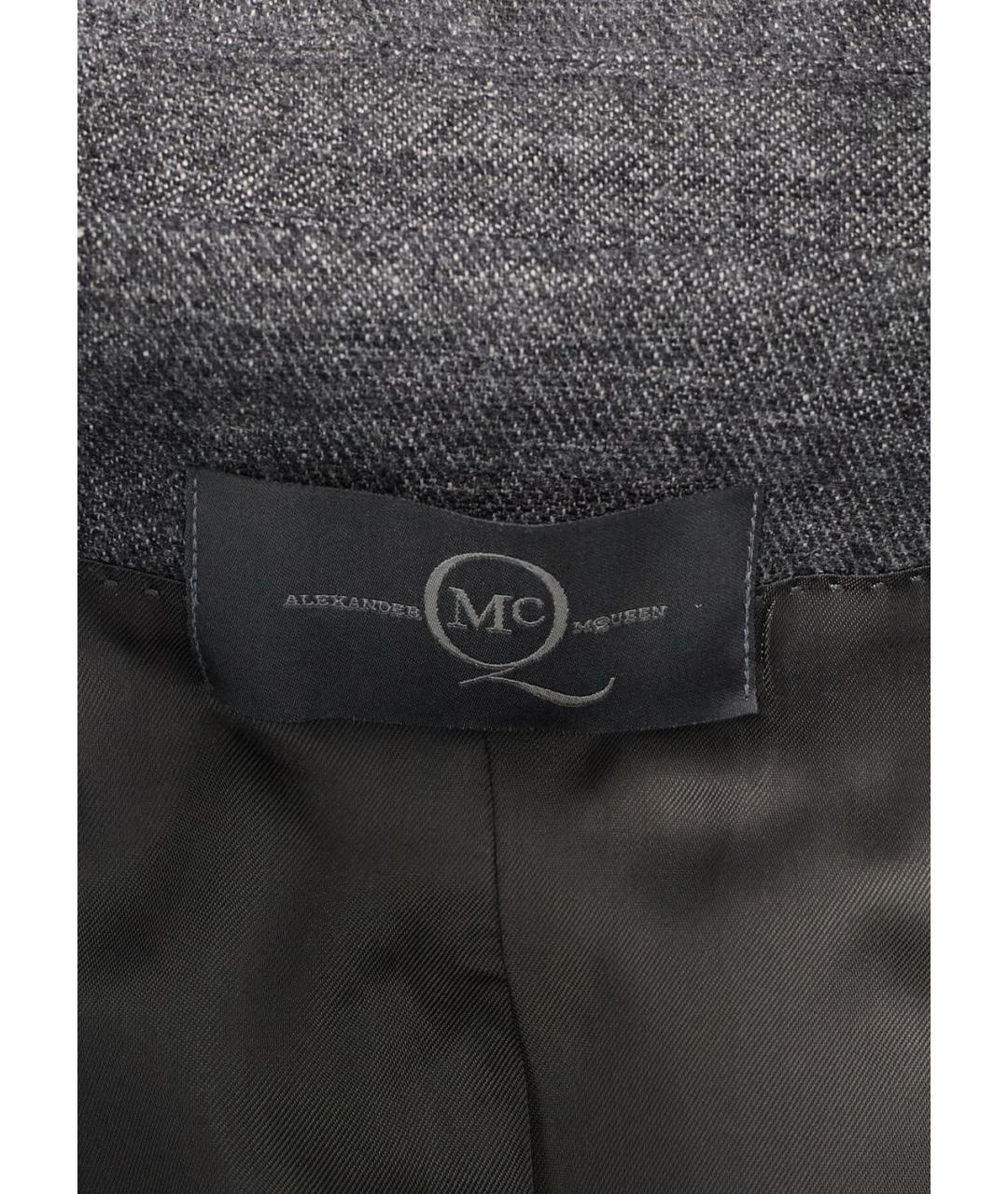 ALEXANDER MCQUEEN Серый льняной жакет/пиджак, фото 3