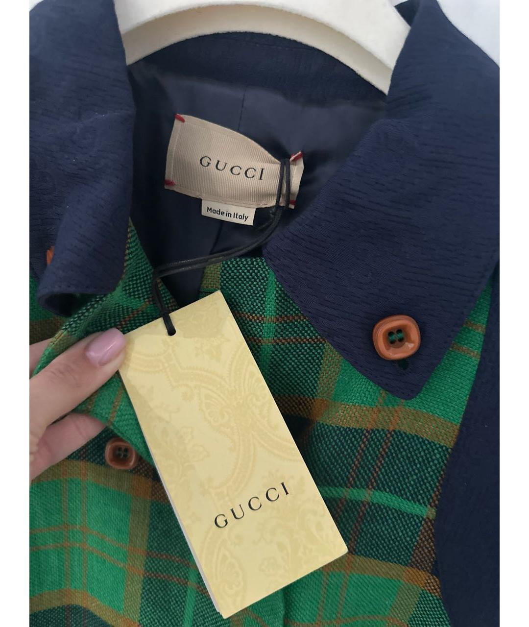 GUCCI Зеленые пальто, фото 3