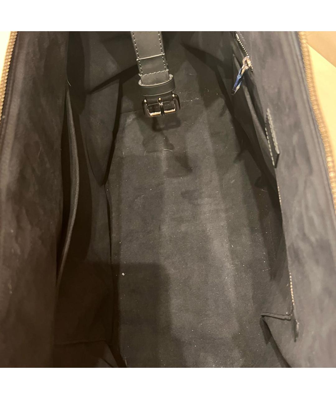 LOUIS VUITTON PRE-OWNED Темно-синяя кожаная дорожная/спортивная сумка, фото 4